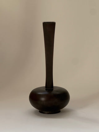 Patinated Bronze Vase by GAB