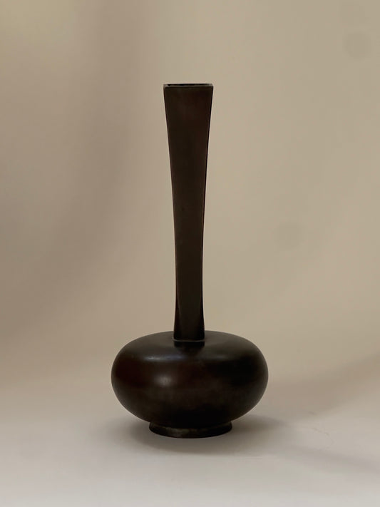 Patinated Bronze Vase by GAB