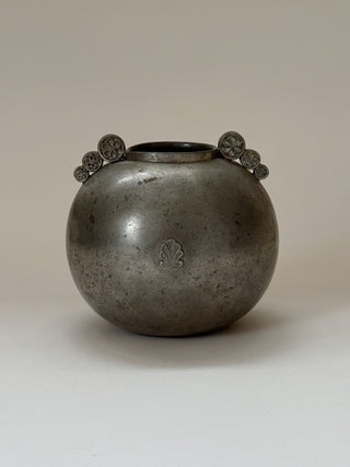 Swedish Grace Spherical Pewter Vase, 1934