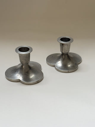 Pair of Pewter Candlesticks by Just Andersen