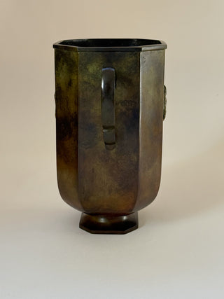 Art Deco Bronze Vase by GAB, Sweden, 1920s–30s