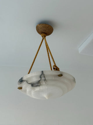 Art Deco Alabaster Ceiling Lamp, 1920s/30s