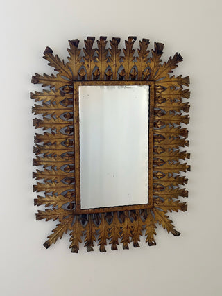 Gilded Oak Leaf Mirror, 1960s
