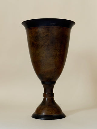 Patinated Bronze and Brass Vase, c. 1950s