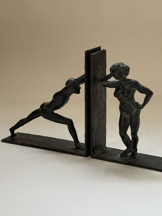 Sculptural Bronze Bookends