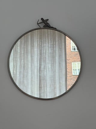 Art Deco Pewter Mirror, 1930s/40s