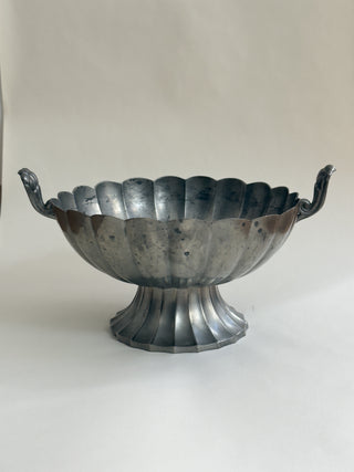 Swedish Grace Pewter Bowl on Foot, J.L. Hultman, c. 1930s