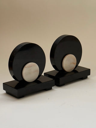 Art Deco Marble Bookends