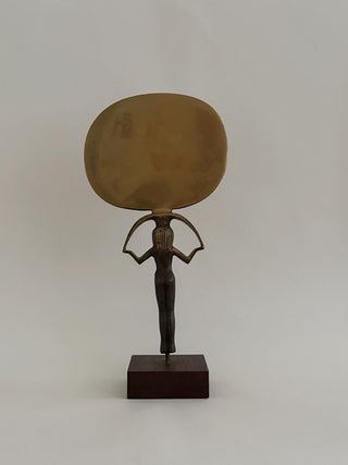 Bronze Sculpture of Isis Holding a Mirror