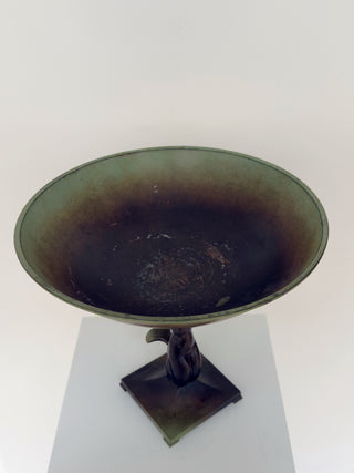 Art Deco Bronze Bowl with Mermaid Figure