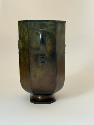 Art Deco Bronze Vase by GAB, Sweden, 1920s–30s