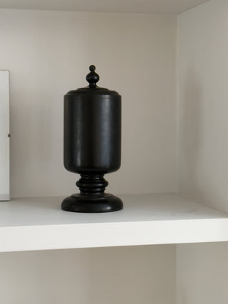 Antique Wooden Lidded Vessel, 1897