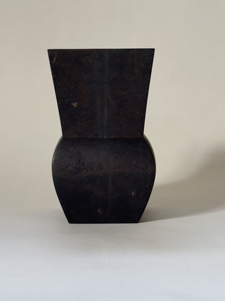 Geometric Japanese Bronze Vase, 1950s
