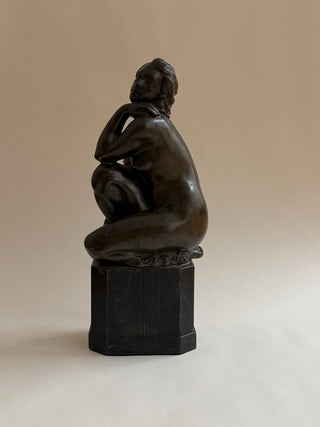 Bronze Sculpture of a Seated Woman
