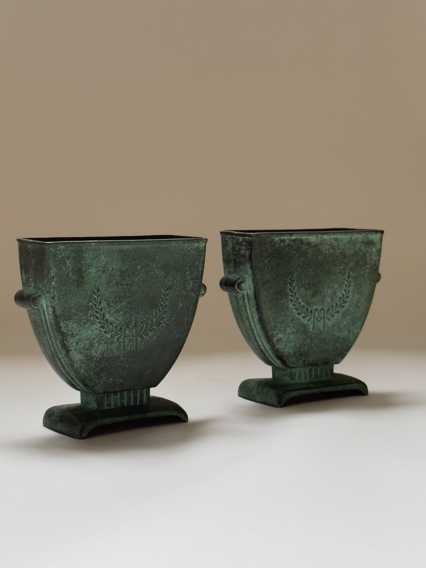 Pair of Urns/Vases by CG Hallberg, Swedish Modern, c. 1940s