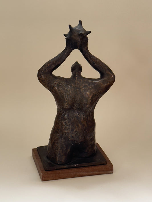 Bronze Sculpture on Wooden Plinth