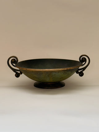 Bronze Bowl with scrolled handles