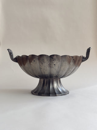 Swedish Grace Pewter Bowl on Foot, J.L. Hultman, c. 1930s