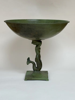 Art Deco Mermaid Bowl in Bronze, Ystad Brons