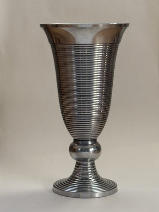 Fluted Metal Vase