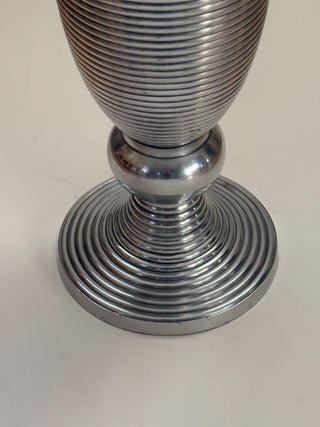 Fluted Metal Vase