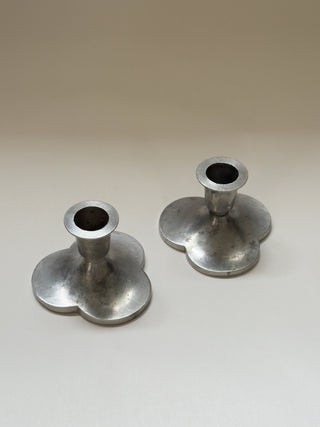 Pair of Pewter Candlesticks by Just Andersen