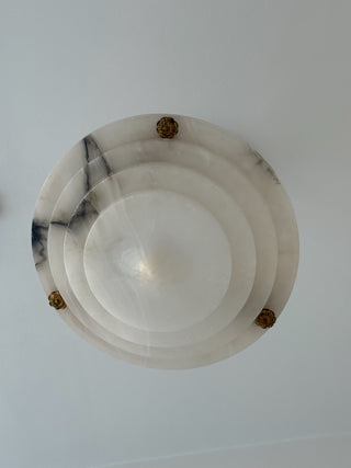 Art Deco Alabaster Ceiling Lamp, 1920s/30s
