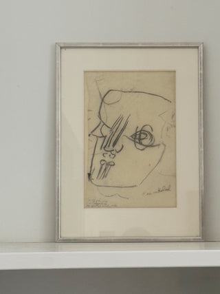 Charcoal Portrait by Siri Derkert (1960s)