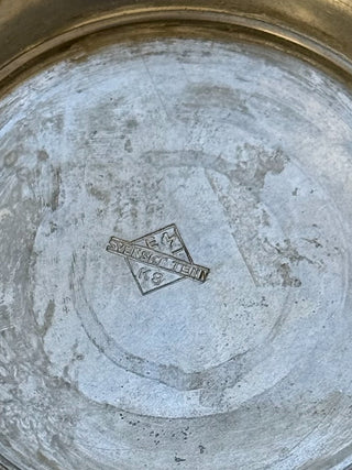 Art Deco Twin-Handled Pewter Vase, 1936