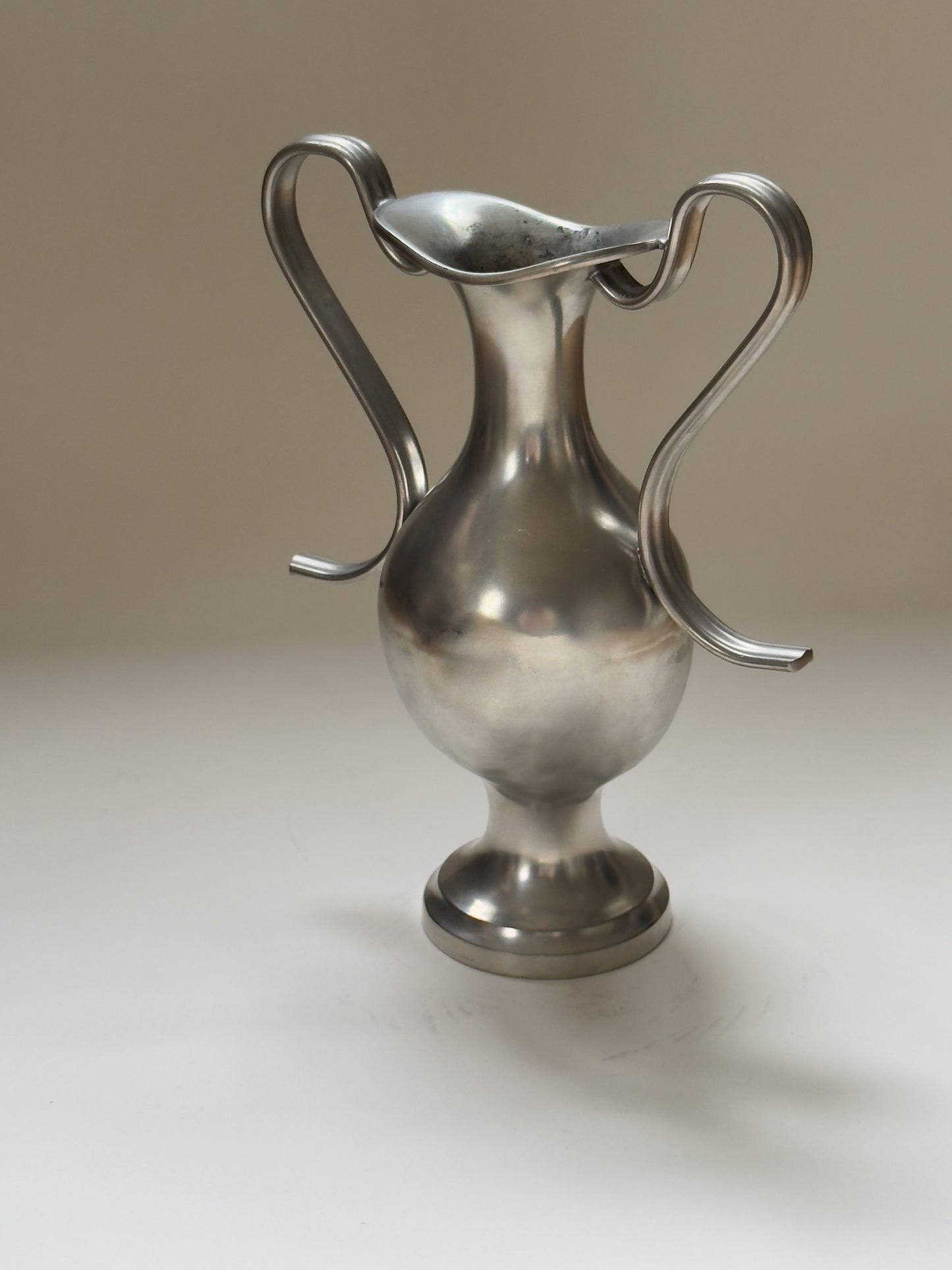 Sculptural Pewter Vase by Ernst Svedbom, 1968