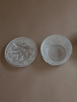 Frosted Glass Powder Box with Naiad Relief