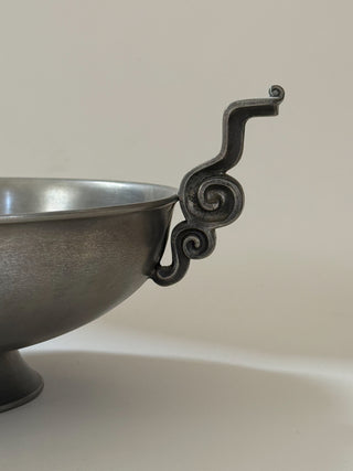 Pewter Bowl with Scroll Handles
Edvin Ollers, 1952