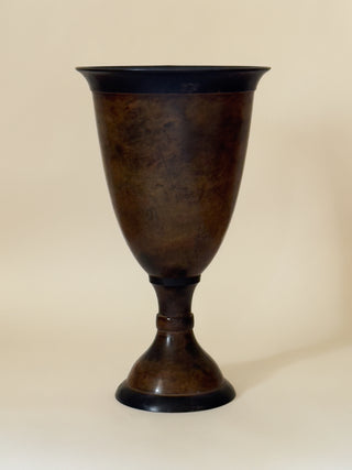Patinated Bronze and Brass Vase, c. 1950s