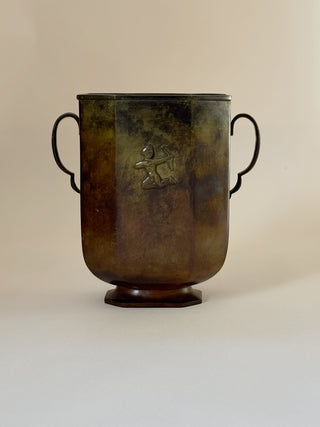 Art Deco Bronze Vase by GAB, Sweden, 1920s–30s