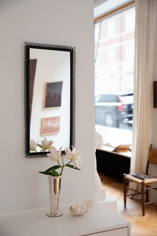 Mirror with Scalloped Frame
