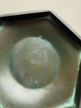 Hexagonal Just Andersen Bowl in Disko Metal