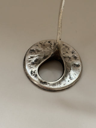 Brutalist Silver Plated Candleholder