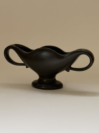 Fulham Pottery Mantle Vase in Black, 1930s