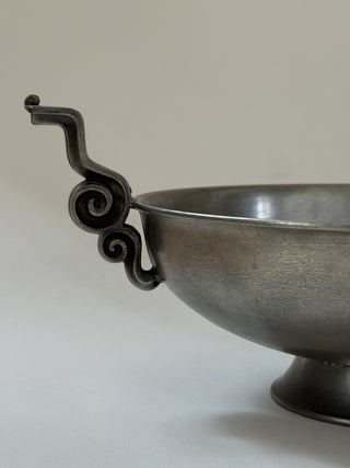 Pewter Bowl with Scroll Handles
Edvin Ollers, 1952