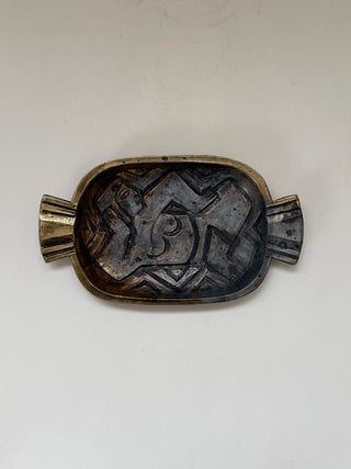 Art Deco Figural Metal Dish