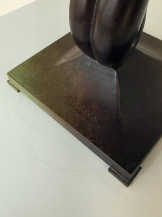 Art Deco Bronze Bowl with Mermaid Figure