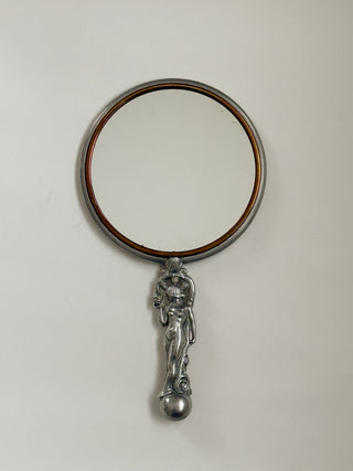 CG Hallberg Hand Mirror in Pewter, Swedish Grace, 1933