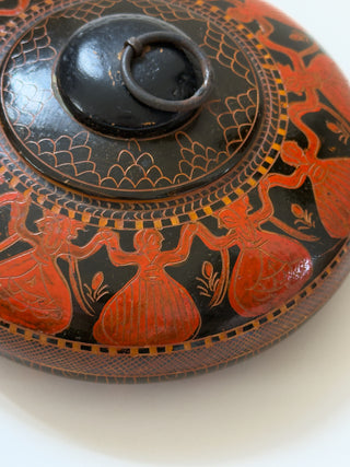 Antique Ottoman Painted Wooden Box
