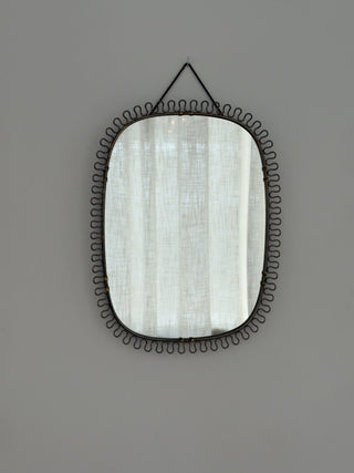 Scalloped Brass Mirror, 1950/60s