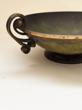 Bronze Bowl with scrolled handles