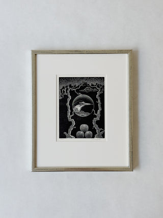 Surrealist Engraving by Renaat Bosschaert, III