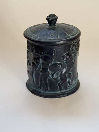 Antique Cast Iron Tobacco Jar II