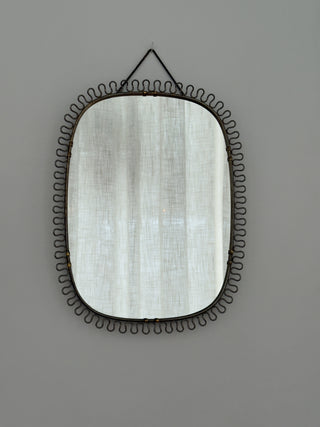 Scalloped Brass Mirror, 1950/60s