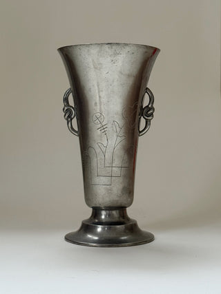 Swedish Grace Flared Pewter Vase, 1930s