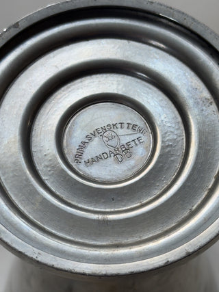 Set of Two Swedish Art Deco Pewter Vases, 1930s